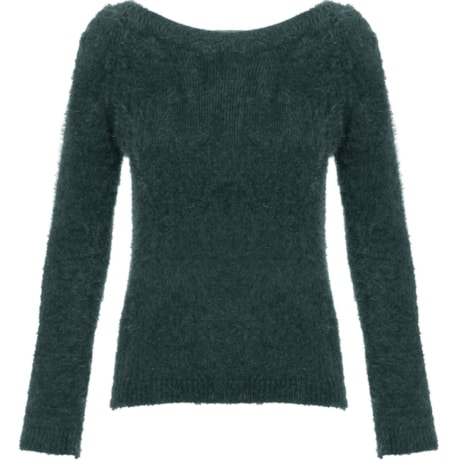 BLUSA BÁSICA AMBICIONE TRICOT SOFT DE CANOA - VERDE BLUSA BÁSICA AMBICIONE TRICOT SOFT DE CANOA - VERDE