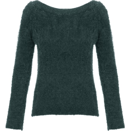 BLUSA BÁSICA AMBICIONE TRICOT SOFT DE CANOA - VERDE