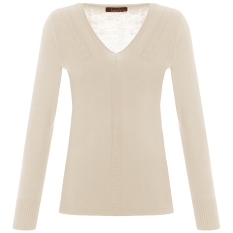 BLUSA BÁSICA COM TRANÇA - CRU BLUSA BÁSICA COM TRANÇA - CRU