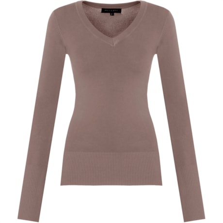 BLUSA BÁSICA DECOTE V - KHAKI BLUSA BÁSICA DECOTE V - KHAKI