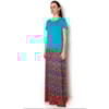 BLUSA BÁSICA M/C BARRA LARGA - TURQUESA