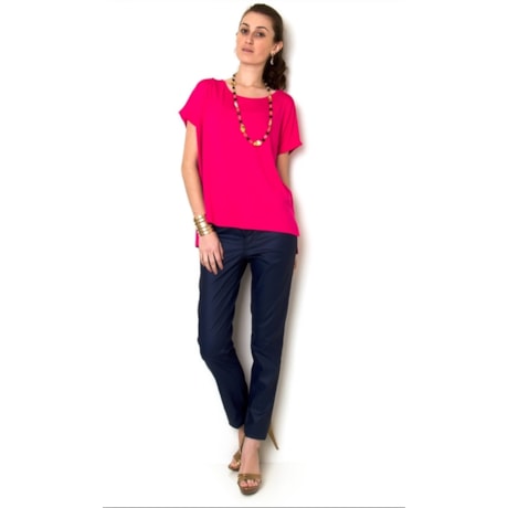 BLUSA BÁSICA QUADRADA COM ABERTURA LATERAL - VERDE
