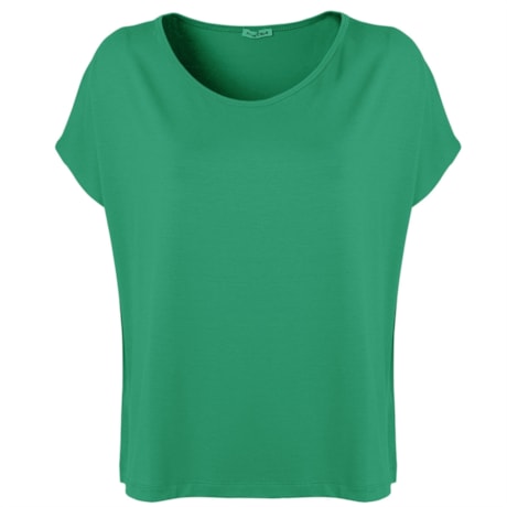 BLUSA BÁSICA QUADRADA COM ABERTURA LATERAL - VERDE