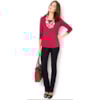 BLUSA BÁSICA VISCOMALHA - VINHO