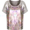 BLUSA BORBOLETA METALIZADA - CINZA