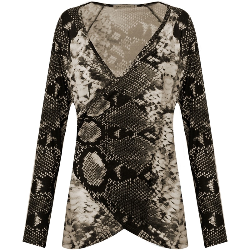 BLUSA CACHECOUER RAGLAN PYTHON - PRETO