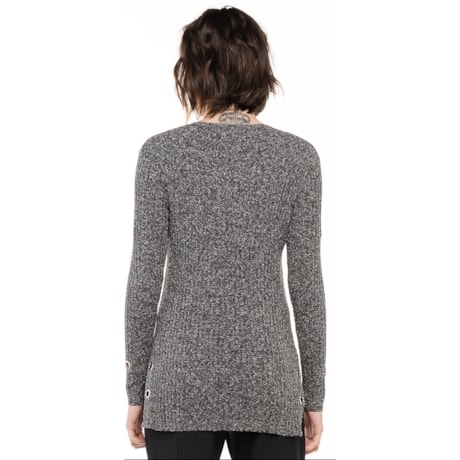 BLUSA CANELADA ABBICI BOTONE - MESCLA BLUSA CANELADA ABBICI BOTONE - MESCLA
