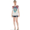 BLUSA CAPITOLLIUM AMPLA ESTAMPA PENAS - OFF WHITE