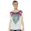 BLUSA CAPITOLLIUM AMPLA ESTAMPA PENAS - OFF WHITE