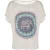 BLUSA CAPITOLLIUM AMPLA MANDALA ELEFANTE - OFF WHITE