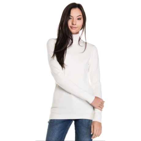 BLUSA CAPITOLLIUM BÁSICA GOLA ALTA MANGA LONGA RETA - OFF WHITE BLUSA CAPITOLLIUM BÁSICA GOLA ALTA MANGA LONGA RETA - OFF WHITE