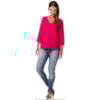 BLUSA CAPITOLLIUM EXCLUSIVE CREPE WHASHED DECOTE V PALA COSTAS - PINK
