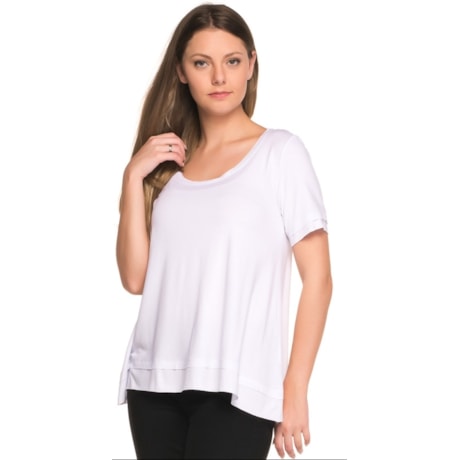 BLUSA CAPITOLLIUM EXCLUSIVE JASMIN BÁSICA  RECORTES - BRANCO