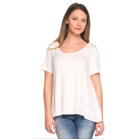 BLUSA CAPITOLLIUM EXCLUSIVE JASMIN BÁSICA  RECORTES - OFF WHITE