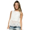 BLUSA CAPITOLLIUM PEPLUM RENDA - OFF WHITE