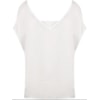 BLUSA CETIM AMPLA DETALHE NO OMBRO - OFF WHITE
