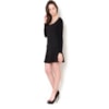 BLUSA CHIFFON COM MALHA DETALHE CORRENTE - OFF - PRETO