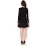 BLUSA CHIFFON COM MALHA DETALHE CORRENTE - OFF - PRETO