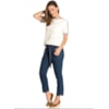 BLUSA CHOLET CANELADA MANGUINHA MIX LISTRAS - OFF WHITE