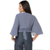 BLUSA CHOLET LISTRADA C/ AMARRAÇÃO - ROYAL