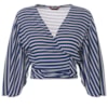 BLUSA CHOLET LISTRADA C/ AMARRAÇÃO - ROYAL