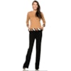 BLUSA CHOLET MALHA CANELADA BARRADA - CAMELO