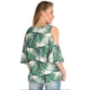 BLUSA CHOLET OMBRO VAZADO DE VISCOSE ESTAMPA PALMAS - VERDE BLUSA CHOLET OMBRO VAZADO DE VISCOSE ESTAMPA PALMAS - VERDE
