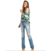 BLUSA CHOLET OMBRO VAZADO DE VISCOSE ESTAMPA PALMAS - VERDE BLUSA CHOLET OMBRO VAZADO DE VISCOSE ESTAMPA PALMAS - VERDE