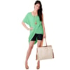 BLUSA CREPE ASSIMÉTRICA LEAF - VERDE