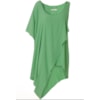 BLUSA CREPE ASSIMÉTRICA LEAF - VERDE