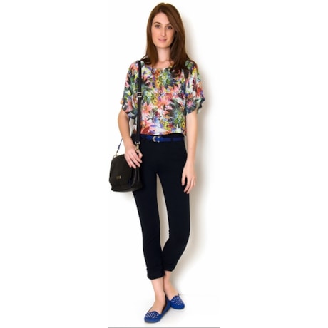 BLUSA CROPPED ALGODÃO FLORAL - VERDE ÁGUA BLUSA CROPPED ALGODÃO FLORAL - VERDE ÁGUA