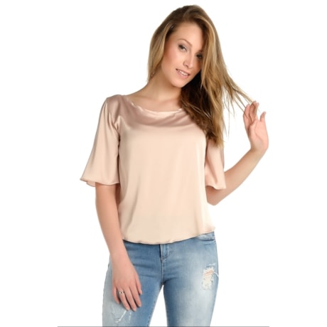 BLUSA CROPPED ALPHORRIA AMARRAÇÃO COSTAS - ROSÊ