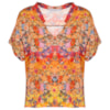 BLUSA CROPPED CAPITOLLIM EXCLUSIVE COM DECOTE V NA FRENTE - LARANJA