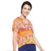 BLUSA CROPPED CAPITOLLIM EXCLUSIVE COM DECOTE V NA FRENTE - LARANJA