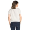 BLUSA CROPPED DZARM BE HAPPY - CINZA