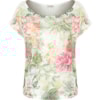 BLUSA CROPPED JACQUARD FLORAL RENDA - BRANCO