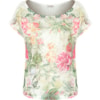 BLUSA CROPPED JACQUARD FLORAL RENDA - BRANCO