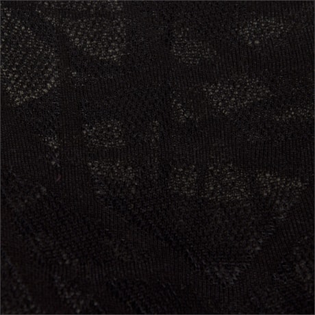 BLUSA CROPPED JACQUARD RENDA OMBRO - PRETO