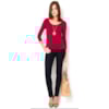 BLUSA DECOTE EM RENDA - CEREJA