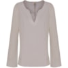 BLUSA EM CREPE E CHIFFON - BRANCO