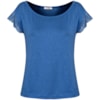 BLUSA EM MALHA FLAME MANGAS EM RENDA - AZUL