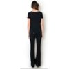 BLUSA EM RENDA COM DETALHES METALIZADOS FORRO EM MALHA - PRETO