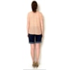 BLUSA EM RENDA M/C DETALHE BORDADO PÉROLA/ CRISTAIS - ROSÊ