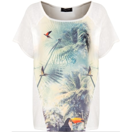 BLUSA EM TRICÔ FRENTE CETIM SILK TOUCANS - VERDE