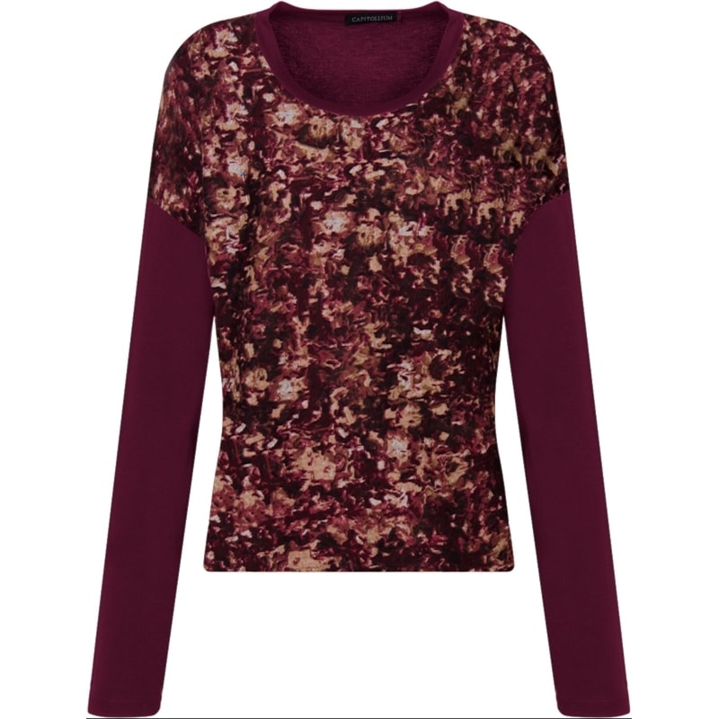 BLUSA ESTAMPA DIGITAL - VINHO
