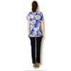 BLUSA ESTAMPA FLOR LÓTUS - AZUL