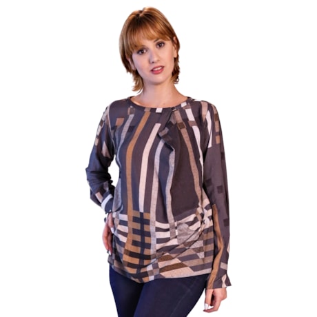 Blusa Estampa Pixel - Cléo Aidar Blusa Estampa Pixel - Cléo Aidar