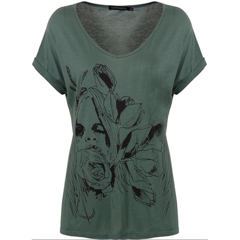BLUSA ESTAMPADA - VERDE