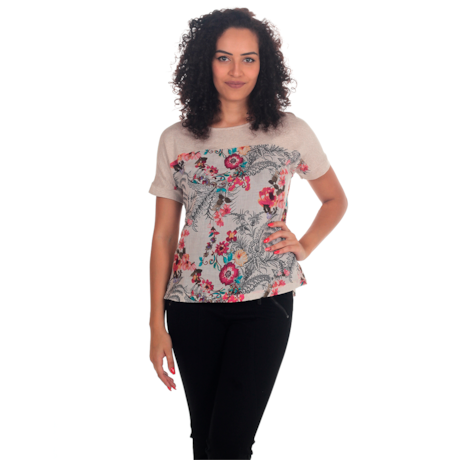 Blusa Floral Cru Blusa Floral Cru