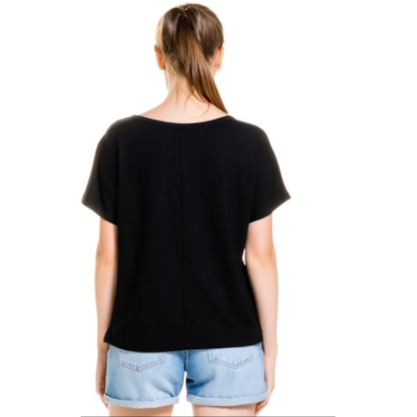 BLUSA HELLO CAPITOLLIUM DETALHE BORDADO - PRETO